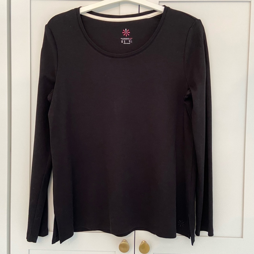 Isaac Mizrahi Classic Black Long Sleeve Tee